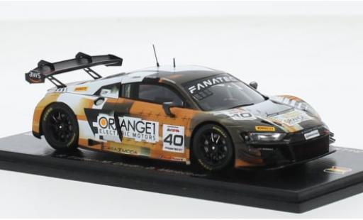 Modelauto Audi R8 lms GT3 EVO II No.40 Sport Oranje 1 24h Spa 2023 1/43 Spark