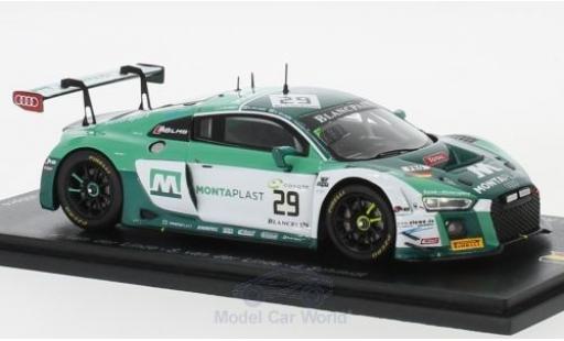 Modelauto Audi R8 lms No.29 Montaplast by Land-Motorsport 24h Spa 2018 K.van der Linde/S.van der Linde/J.Schmidt 1/43 Spark