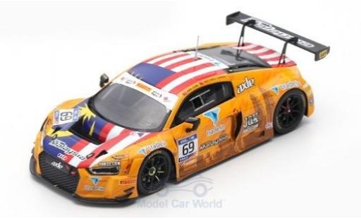 Modelauto Audi R8 gt LMS No.69 Axle Motorsport FIA Nations Cup Bahrain 2018 Team Malaysia Z.Low/M.Cheah 1/43 Spark