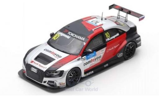 Modelauto Audi RS3 lms No.10 comtoyou Team Sport WTCR Slovakia Ring 2019 N.Langeveld 1/43 Spark