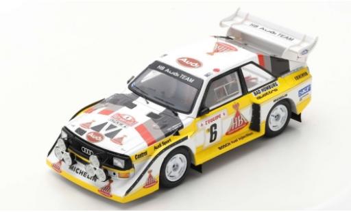 Modelauto Audi Sport Quattro s1 e2 No.6 HB Team HB Rally WM Rally Monte Carlo 1986 H.Mikkola/A.Hertz 1/43 Spark
