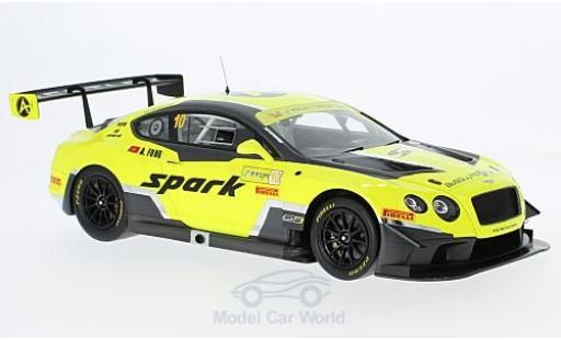 Modelauto Bentley Continental course GT3 RHD No.10 Absolute Racing GT Cup Macau 2016 A.Fong 1/18 Spark