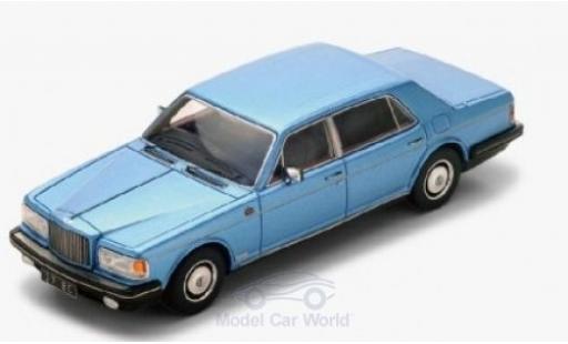 Modelauto Bentley Mulsanne berline metallic blauw RHD 1980 1/43 Spark