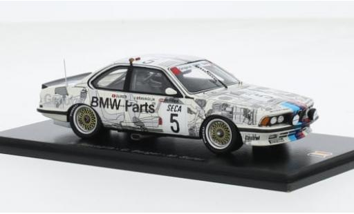 Modelauto Bmw 635 CSi (E24) No.5 24h Spa 1985 1/43 Spark