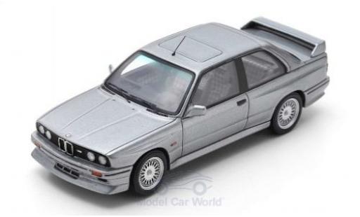 Modelauto Bmw M3 evo 2 (E30) metallic grijs 1988 1/43 Spark