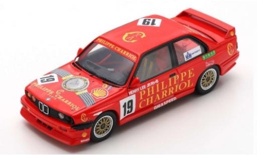 Modelauto Bmw M3 course (E30) No.19 Ghiaspeed Philippe Charriol Macau Guia Race 1991 H.Lee Jr. 1/43 Spark
