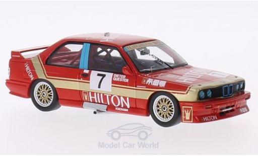 Modelauto Bmw M3 course (E30) No.7 Team Hilton Hilton GP Macau 1987 D.Quester 1/43 Spark