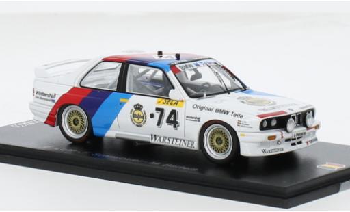 Modelauto Bmw M3 course (E30) No.74 24h Spa 1988 1/43 Spark