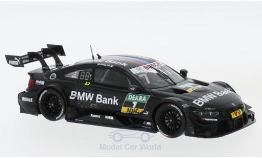 Modelauto Bmw M4 dtm No.7 Team RBM Bank Hockenheim 2017 B.Spengler 1/43 Spark