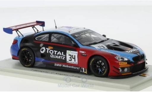 Modelauto Bmw M6 GT3 No.34 Walkenhorst Motorsport 24h Spa 2018 T.Blomqvist/C.Krognes/P.Eng 1/18 Spark
