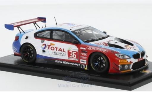 Modelauto Bmw M6 GT3 No.36 Walkenhorst Motorsport 24h Spa 2018 H.Walkenhorst/R.Oeverhaus/A.Buchardt/I.Vinke 1/43 Spark