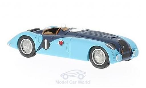 Modelauto Bugatti 57 G (course) RHD No.1 24h Le Mans 1937 R.Labric/P.Veyron 1/43 Spark