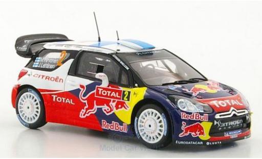Modelauto DS Automobiles DS3 Berline Citroen No.2 Total Rally WM Rally Monte-Carlo 2012 M.Hirvonen/J.Lehtinen 1/43 Spark