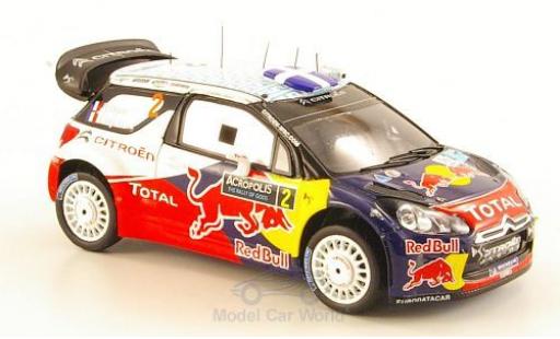 Modelauto DS Automobiles DS3 Racing Citroen WRC No.2 Citroen Red Bull Total WRC Rally Acropolis 2011 S.Ogier/J.Ingrassia 1/43 Spark