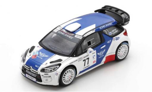 Modelauto DS Automobiles DS3 WRC Citroen No.77 PH Sport Rally Circuit Cote d Azur 2019 V.Bottas/M.Salminen 1/43 Spark