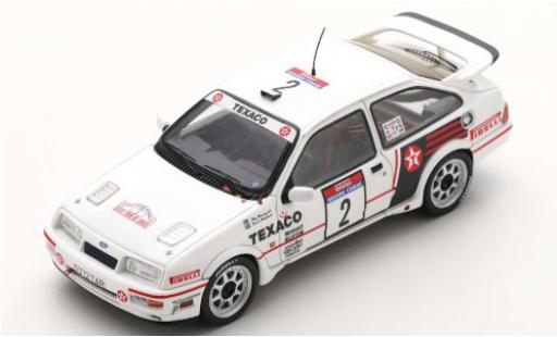 Modelauto Ford Sierra Cosworth RS No.2 Texaco Rally WM Tour de Corse 1987 S.Blomqvist/B.Berglund 1/43 Spark