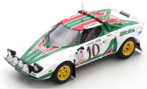 Modelauto Lancia Stratos HF No.10 Alitalia Rally WM Rally Monte Carlo 1976 S.Munari/S.Maiga 1/43 Spark
