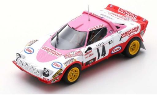 Modelauto Lancia Stratos HF No.14 Aseptogyl Rally WM Monte Carlo 1977 C.Dacremont/C.Galli 1/43 Spark
