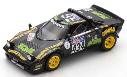 Modelauto Lancia Stratos HF No.434 Tour de France Auto 1976 B.Saby/F.Conconi 1/43 Spark