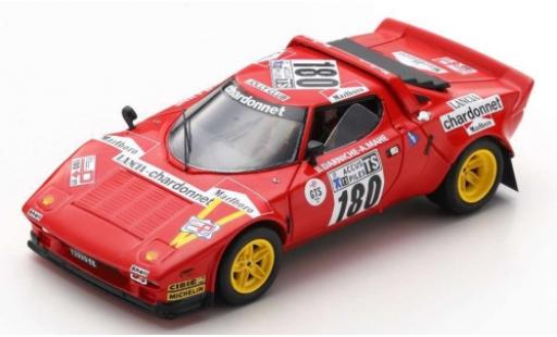 Modelauto Lancia Stratos Rallye No.180 Chardonnet Tour de France Auto 1975 B.Darniche/A.Mahe 1/43 Spark
