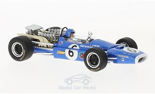 Modelauto Matra MS11 Base 1 No.6 formule 1 GP Frankreich 1968 J-P.Beltoise 1/43 Spark