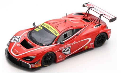 Modelauto McLaren 720 GT3 S No.22 Balfe Motorsport British GT Championship 2019 S.Balfe/R.Bell 1/43 Spark