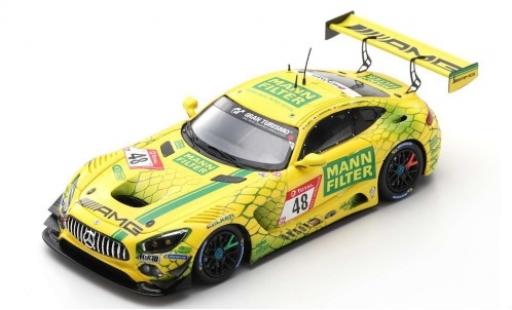 Modelauto Mercedes AMG GT GT3 3 No.48 -AMG Team MANN-Filter 24h N&Atilde;&frac14;rburgring 2019 C.Hohenadel/L.D.Arnold/R.Marciello/M.G&Atilde;&para;tz 1/43 Spark