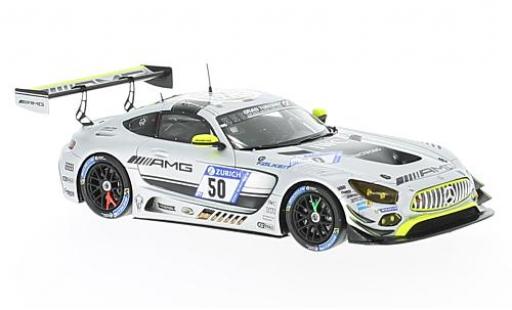 Modelauto Mercedes AMG GT GT3 3 No.50 -AMG Team HTP Motorsport 24h N&Atilde;&frac14;rburgring 2017 D.Baumann/M.Buhk/E.Mortara/E.Sandstr&Atilde;&para;m 1/43 Spark