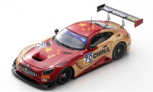 Modelauto Mercedes AMG GT GT3 3 No.70 Phantom Pro FIA Motorsport Games GT Cup Vallelunga 2019 Team China Y.Zhang/K.Zang 1/43 Spark