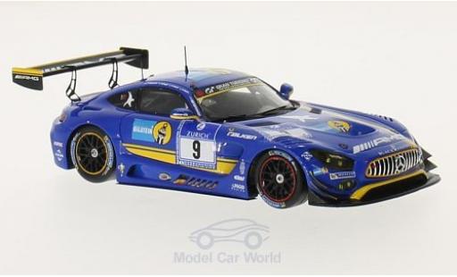 Modelauto Mercedes AMG GT GT3 3 No.9 AMG-Team zwart Falcon Bilstein 24h N&Atilde;&frac14;rburgring 2016 H.Haupt/Y.Buurman/M.Engel/D.M&Atilde;&frac14;ller 1/43 Spark