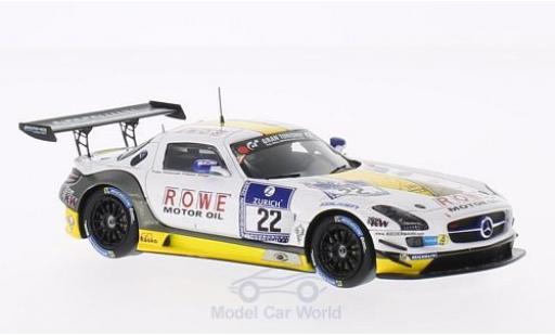 Modelauto Mercedes SLS GT3 AMG No.22 Rowe Racing 24h N&Atilde;&frac14;rburgring 2014 M.Zehe/C.Hohenadel/N.Bastian/M.Engel 1/43 Spark