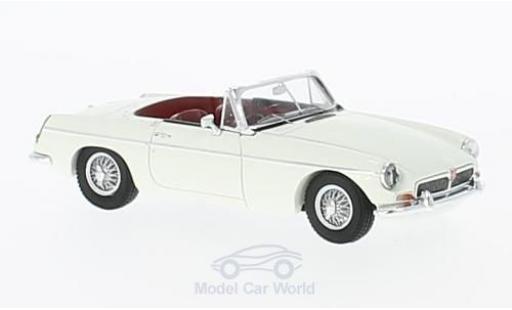 Modelauto MG B Roadster Cabriolet wit RHD 1966 1/43 Spark
