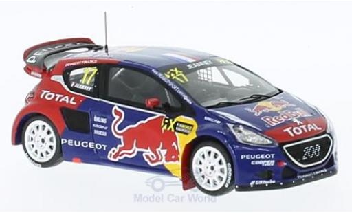 Modelauto Peugeot 208 WRX No.17 Team -Hansen Red Bull Rally-Cross WM Duitsland 2015 D.Jeanney 1/43 Spark