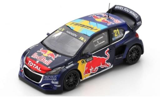 Modelauto Peugeot 208 WRX No.21 Red Bull / Total World RX Spanien 2019 T.Hansen 1/43 Spark