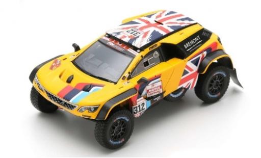 Modelauto Peugeot 3008 DKR No.312 PH-Sport Rally Dakar 2019 H.Hunt/W.Rozegaar 1/43 Spark