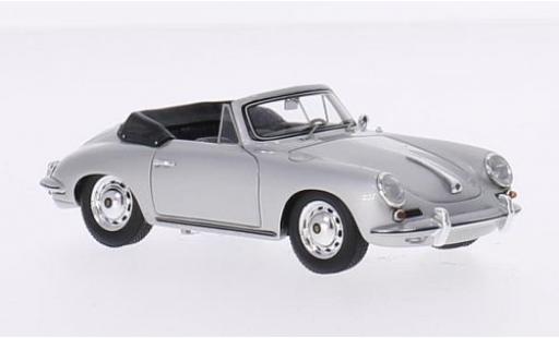 Modelauto Porsche 356 C C Carrera 2 Cabriolet grijs kap ougroen 1/43 Spark