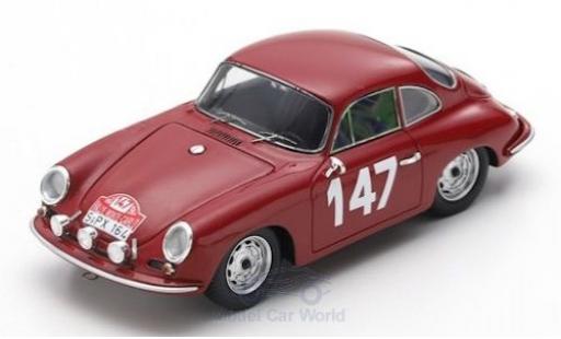 Modelauto Porsche 911 B B 2000 GS-GT No.147 Rally Monte Carlo 1964 R.Buchet/M.Gauvin 1/43 Spark