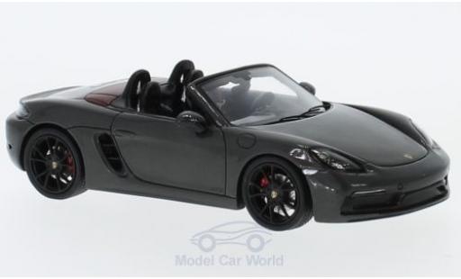 Modelauto Porsche 718 GTS grijs 2018 1/43 Spark