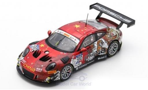 Modelauto Porsche 911 GT3 R No.910 Herberth Motorsport FIA GT Nations Cup Bahrain 2018 Team China L.Chao/Y.Hongli 1/43 Spark