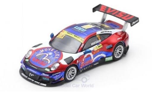 Modelauto Porsche 911 GT3 R No.911 Craft Bamboo Racing Fia GT World Cup Macau 2017 L.Vanthoor 1/64 Spark