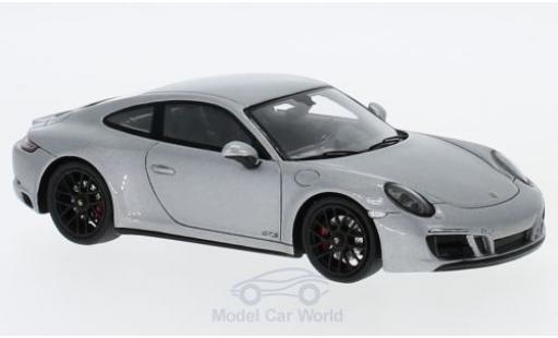Modelauto Porsche 911 GTS ( II) Carrera 4 grijs 2017 1/43 Spark