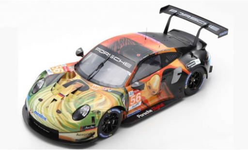 Modelauto Porsche 911 RSR (991) No.56 Team Project 1 24h Le Mans 2019 J.Bergmeister/P.Lindsey/E.Perfetti 1/43 Spark