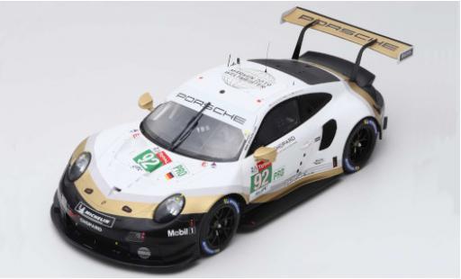 Modelauto Porsche 911 RSR (991) No.92 GT Team 24h Le Mans 2019 M.Christensen/K.Estre/L.Vanthoor 1/87 Spark