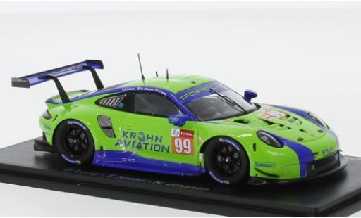 Modelauto Porsche 911 RSR (991) No.99 Dempsey-Proton Racing 24h Le Mans 2019 P.Long/T.Krohn/N.J&Atilde;&para;nsson 1/43 Spark