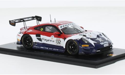 Modelauto Porsche 911 GT3 R No.132 GMG Racing by Car Collection Motorsport 24h Spa 2023 1/43 Spark