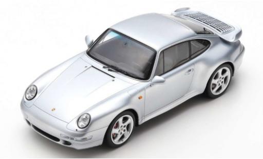 Modelauto Porsche 911 Turbo grijs 1997 1/18 Spark