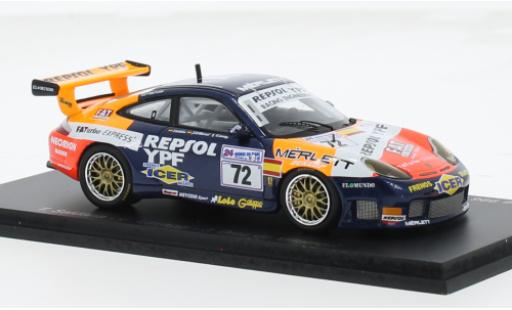 Modelauto Porsche 911 GT3 R No.72 Repsol Racing Engineering Repsol 24h Le Mans 2000 1/43 Spark