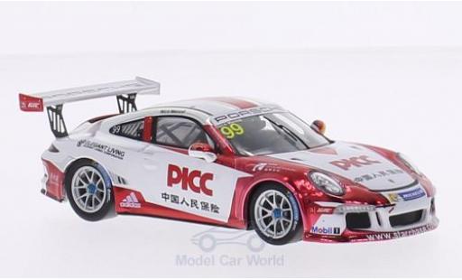 Modelauto Porsche 911 GT3 Cup (997) No.99 Team Starchase PICC Carrera Asia 2015 N.Menzel 1/43 Spark