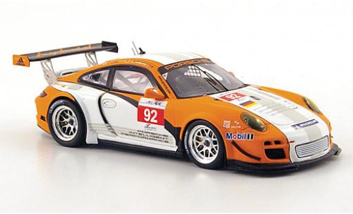 Modelauto Porsche 911 GT3 R hybrid No.92 ILMC 1000km Zhuhai 2010 J.Bergmeister 1/43 Spark
