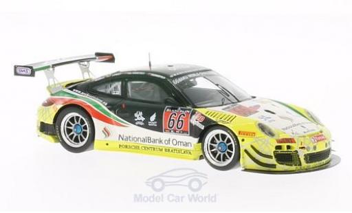 Modelauto Porsche 911 GT3 R (997) No.66 National Bank of Oman 24h Spa 2013 A.Al Harty/M.Konopka/J.Raska/M.Schelp 1/43 Spark
